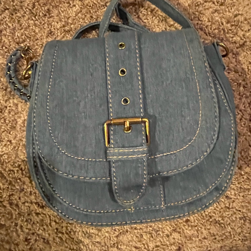 House of Harlow 1960 denim saddle crossbody